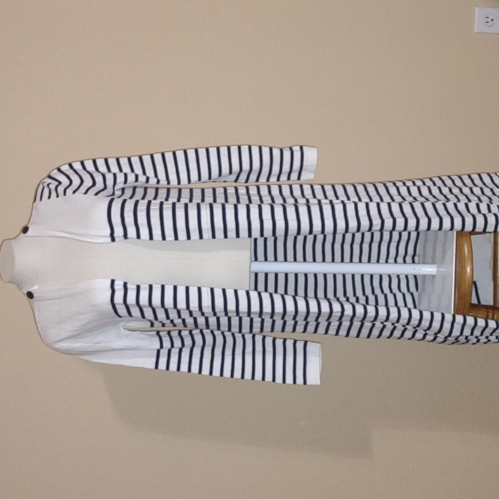 Cabi Victory Patchwork Stripe Duster/Cardigan Siz… - image 1